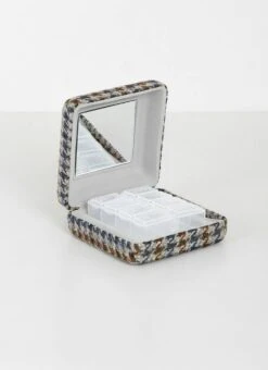 Travel Pill Box Hounds Tooth -Casual Outfits Store 67346pvl b45e5689cb326c2