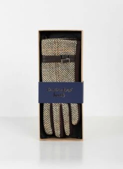 Tweed Ladies Gloves In Gift Box