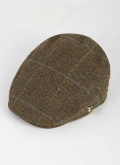 Wool Blend Tweed Flat Cap - Green Check -Casual Outfits Store 67381pvl b4a4d8aff58797e