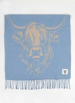 Highland Cow Super Soft Scarf - Blue -Casual Outfits Store 67400pvl 3fbc2509aba46d0
