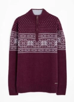 Fairisle Zip Neck Jumper -Casual Outfits Store 67561pvl edf4778c29aa074