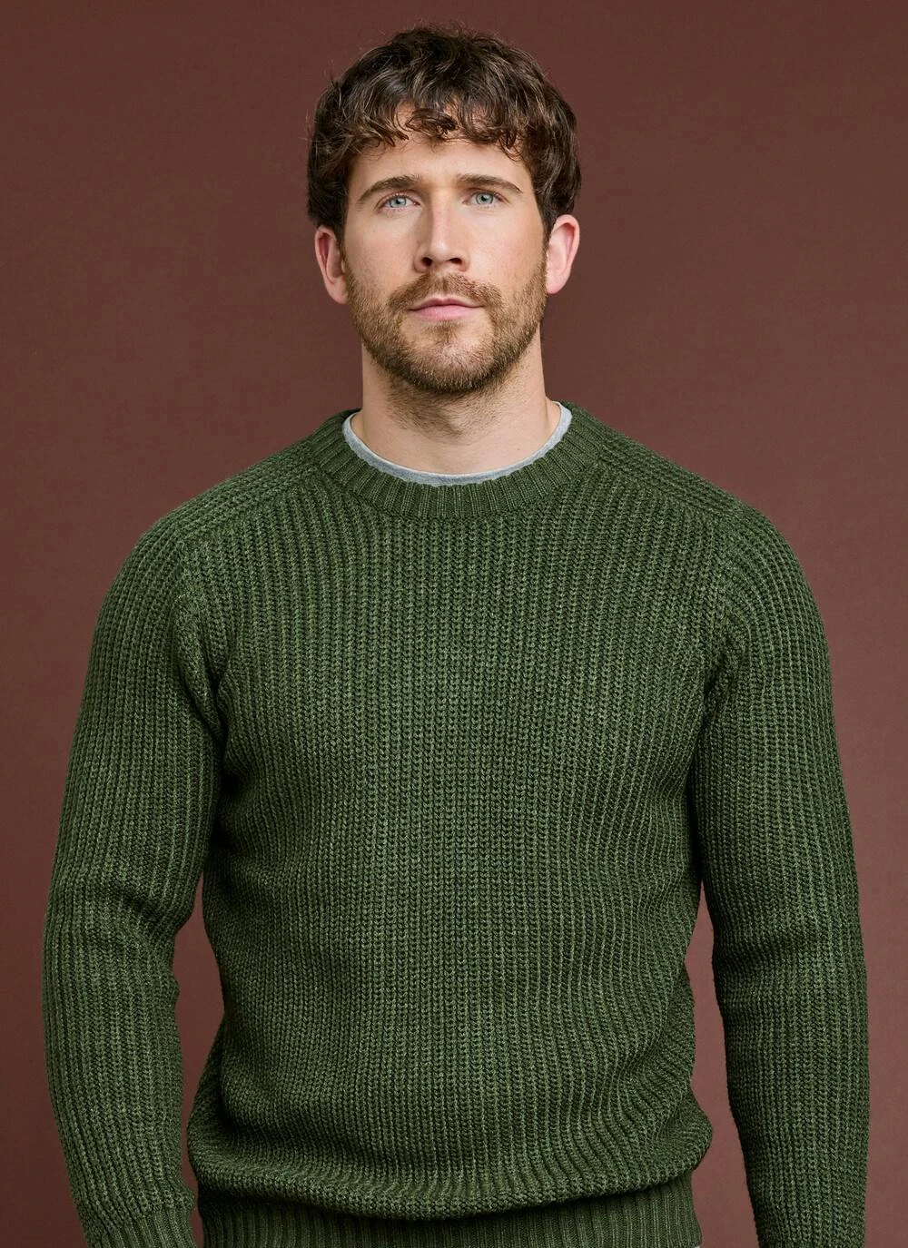 Crew Neck Fisherman Rib Jumper 4 Crew Neck Fisherman Rib Jumper - Image 2