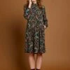 Printed Midi Shirt Dress -Casual Outfits Store 67744pvl 3d5d3a3c386e37c