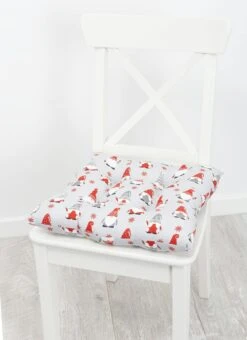 Gonks Print Cotton Grey Seat Pad