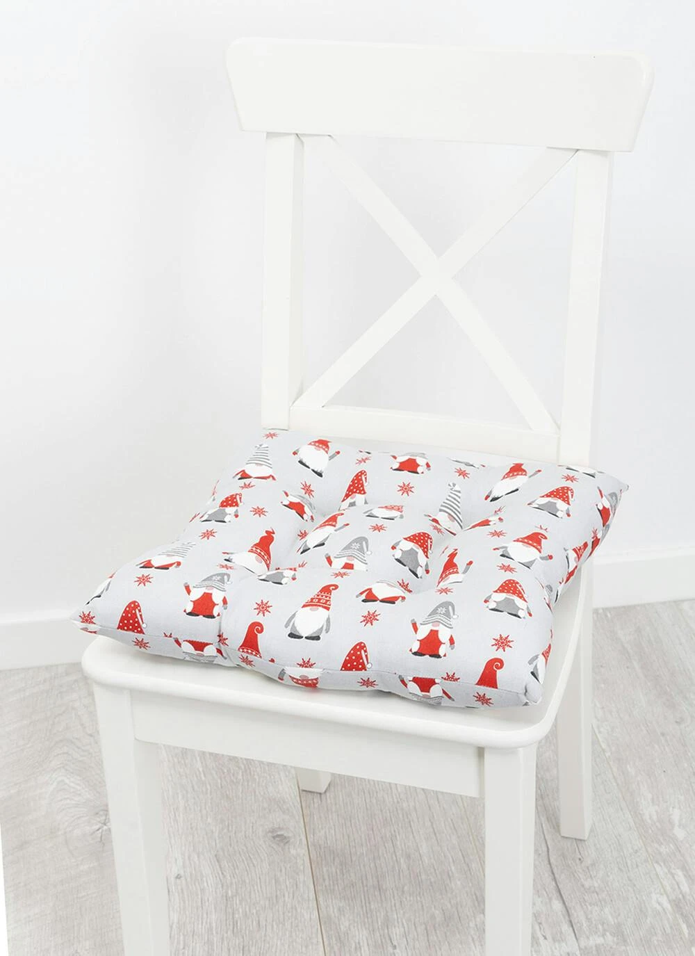 Gonks Print Cotton Grey Seat Pad 3 Gonks Print Cotton Grey Seat Pad