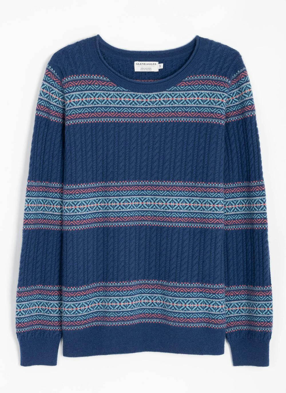 Cashmere Cable Fairisle Jumper 3 Cashmere Cable Fairisle Jumper