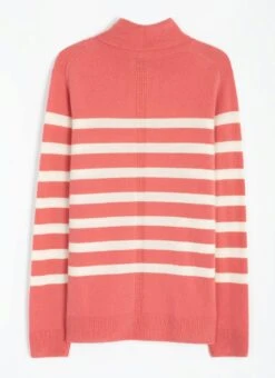 Cashmere Polo Neck Stripe Jumper -Casual Outfits Store 68228pvl 8c9040ab3c4f13b